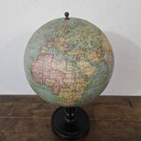 Old terrestrial globe Girard Barrère & Thomas