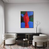 Peinture sur toile tendue "mystique" 80x65cm