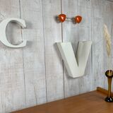 Vintage orange metal patère