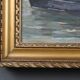 Painting "Sailboats on Calm Sea", oil on canvas, signed C. Bustad – 1928