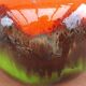 Fat lava ball vase Scheurich 484-21, vintage ceramic