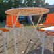 Salon de jardin vintage fer et plastique