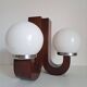 Vintage wooden wall light