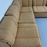 Modular sofa in beige fabric, 70s, 5 elements