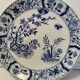 Old Cake / Dessert Plate U & C Damas Blue Utschneider et Cie Sarreguemines BEAUTIFUL DECOR