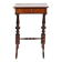 Antique side table with drawer - hand polished mahogany - turned legs - year 1880s