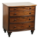 Antique 19th-century English chest of drawers in a unique subtle size