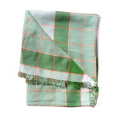 Nappe vintage à carreaux verts et blancs
