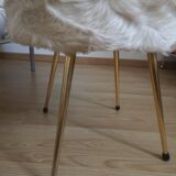 Pair of chairs pelfran moumoutes beige years 70