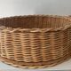 Trio of vintage wicker and woven raffia baskets