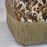 1960s, Danish 2-seater sofa, brown/beige furniture fabric, ash wood legs.