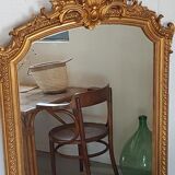 Former mirror gilded with pediment - 153 x 101 - Style Napoleon III