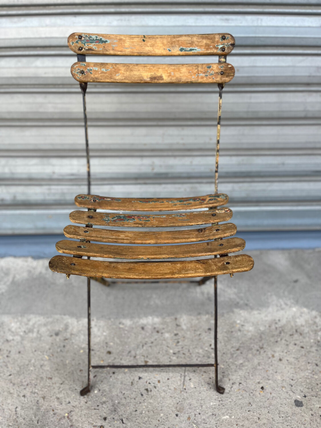 Wood and metal bistro chair