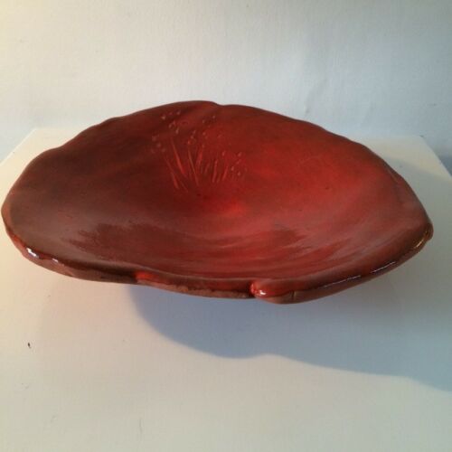 Ceramic destructured plate signed J. Cornet la Baule