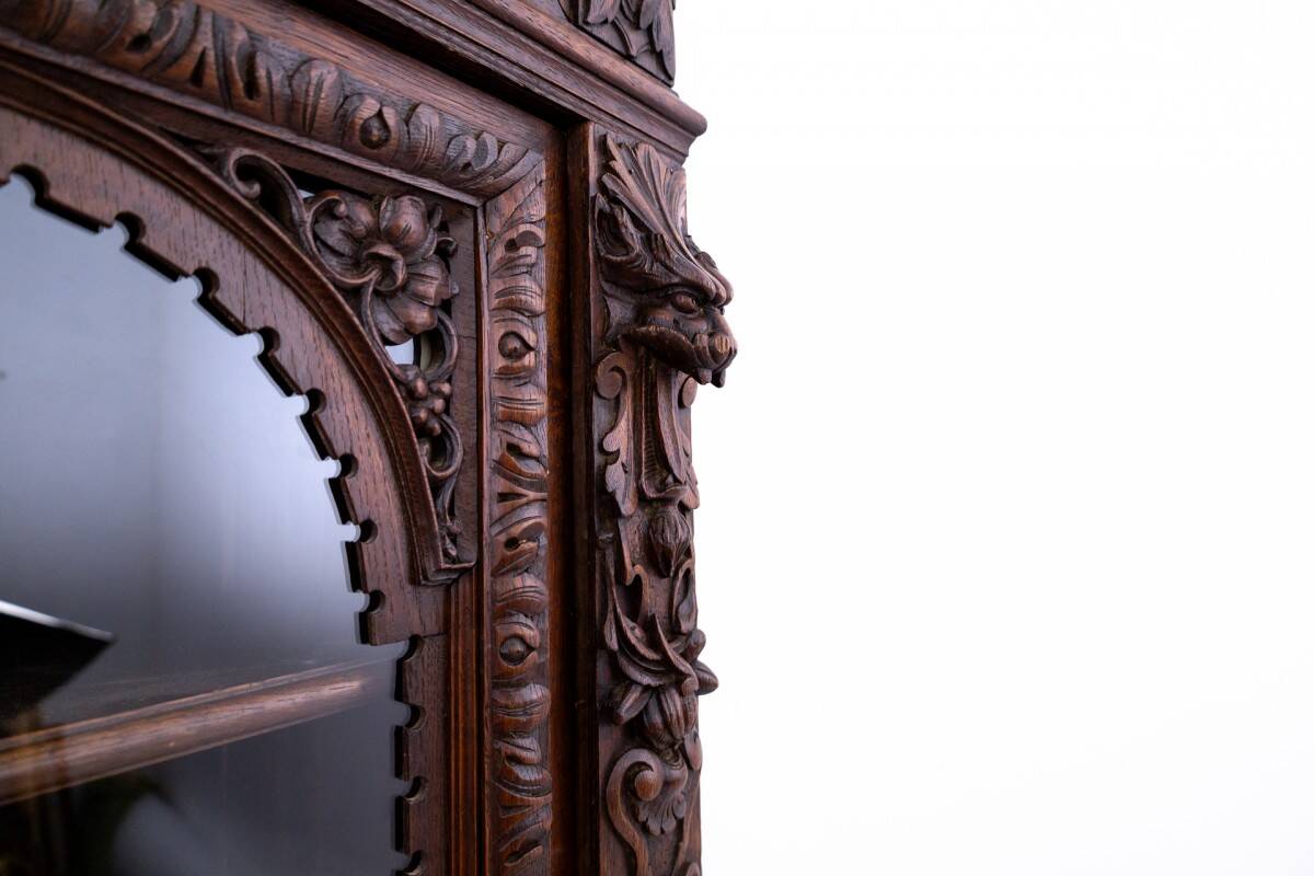 Carved library/sideboard, France, circa 1880.