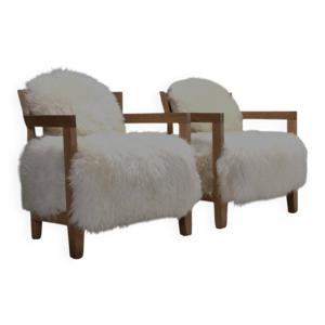 Ensemble de deux fauteuils - blanc