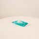 Light-blue crystal ashtray in Fontana Arte style Italy 1970s