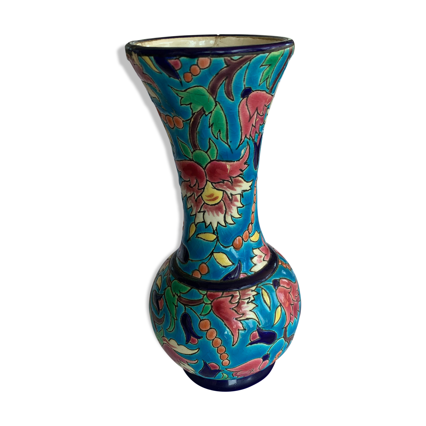 Vase Emaux de Longwy