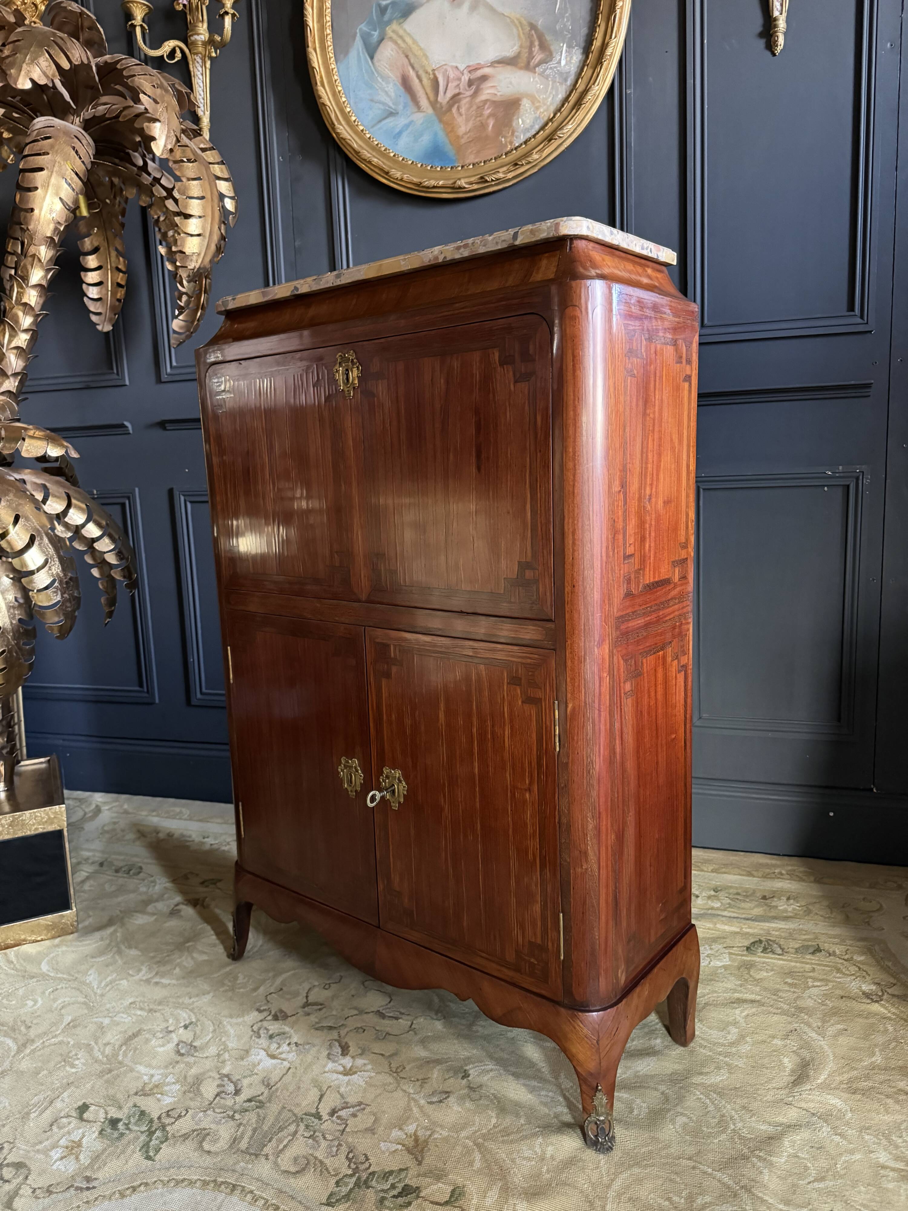 Children's secretary stamped jansen in rosewood - 20th century