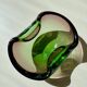 Ashtray / trinket dish in green and pink attributed to Murano 1950/60.