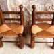 Pair of low-mulched chairs country spirit 1960