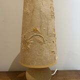 stone lamp with its lampshade in dried flowers 1970