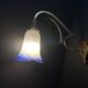 Art Nouveau wall light in gilded brass and glass paste tulip