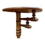 Small shelf, tablet, harness, wall light, support, wooden - old vintage