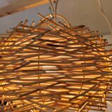 Rattan pendant in the shape of a nest
