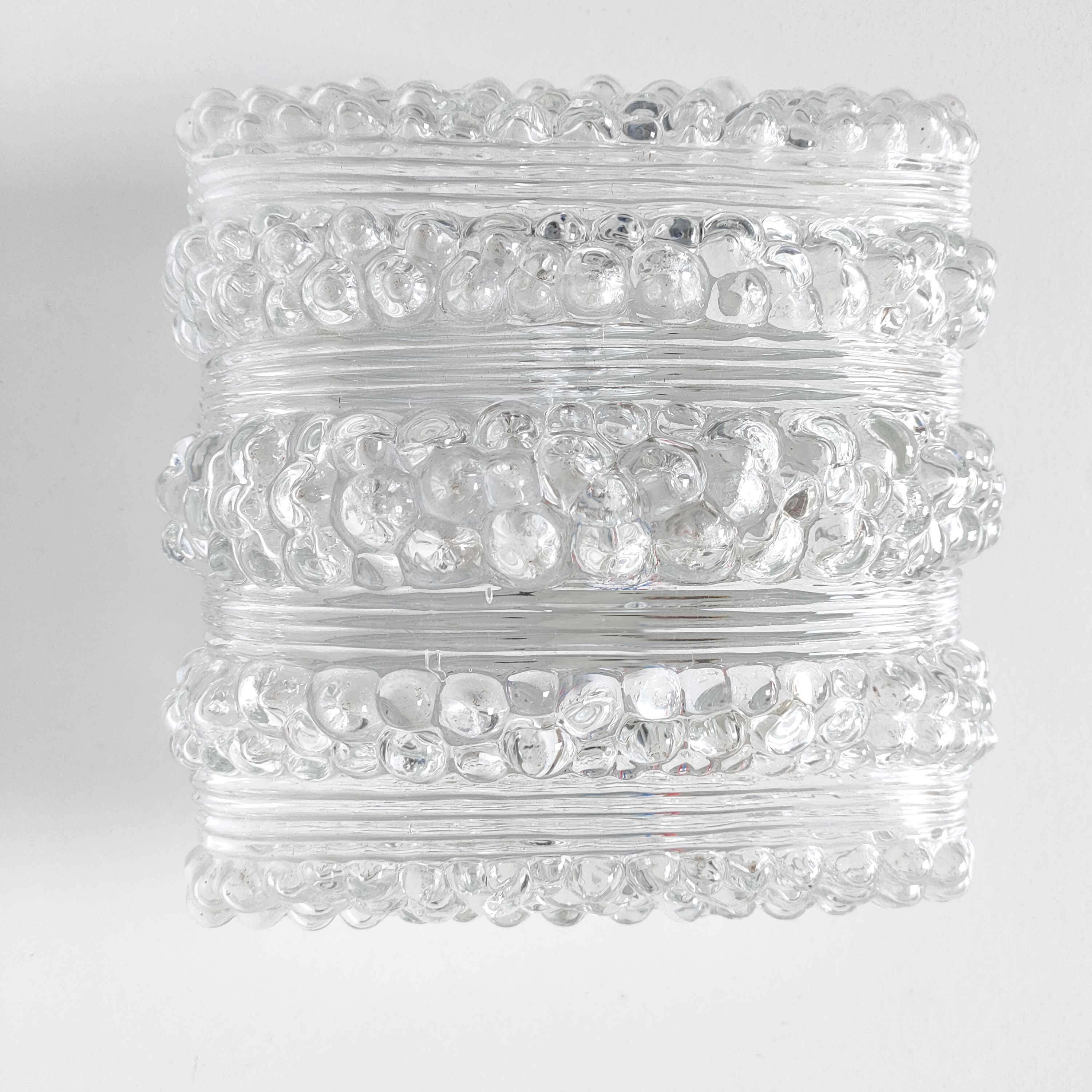 Molded glass bubble wall lamp