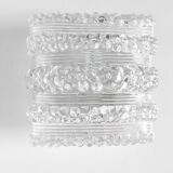 Molded glass bubble wall lamp