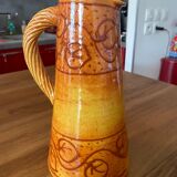 Pitcher in vintage sandstone - Signed P. Duriez