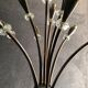 Lunel 1950 brass lamp and glass rings faceted 10 fires