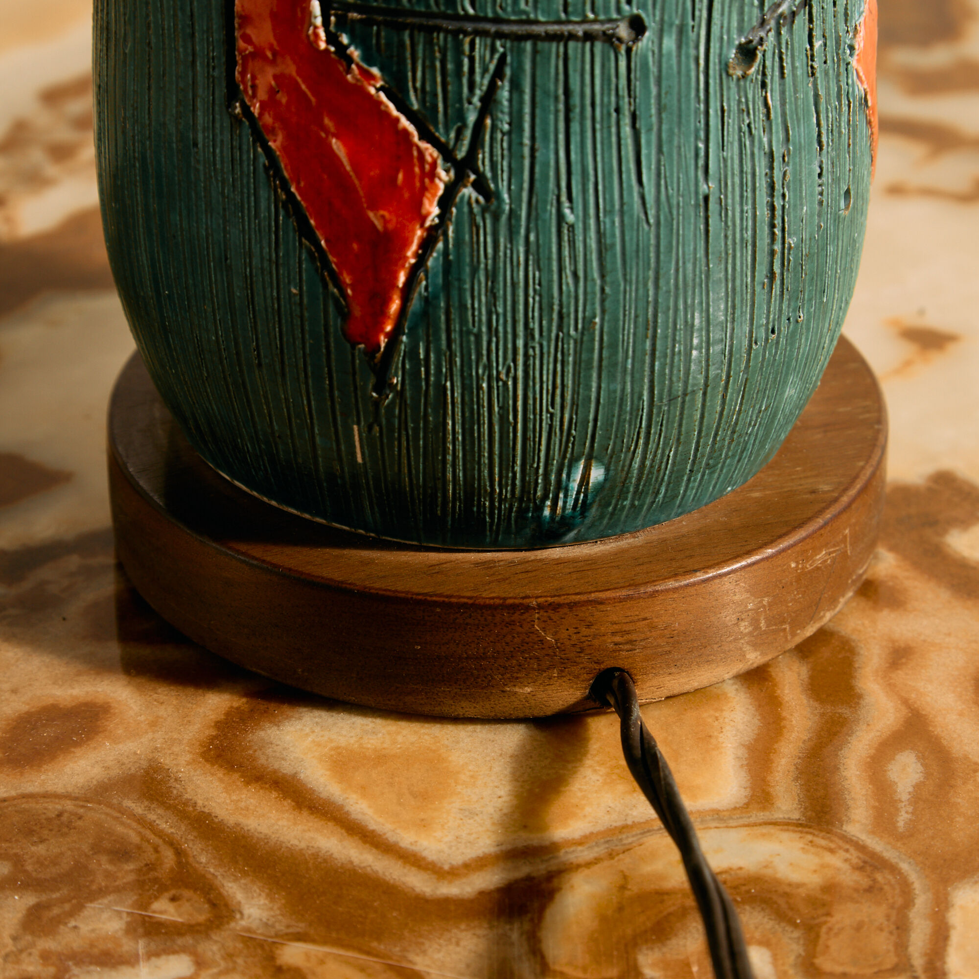 Ceramic table lamp by Jiří Georges & Paul Pannier