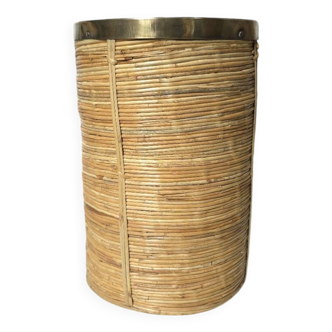 1970 Rattan basket Gabriella Crespi style