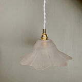 Vintage frosted glass lampshade pendant light