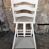 High chair bebe baumann vintage white wood