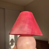 Marble style rose quartz bedside lamp