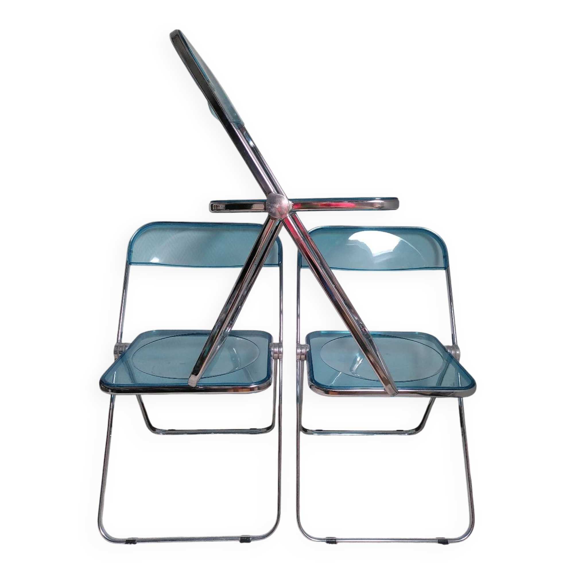 3 'Plia' chairs by Piretti for Castelli