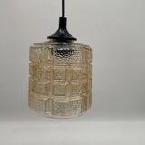 Suspension / portable lamp in smoked glass, 1970s