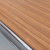 Vintage USM style coffee table in melamine and chrome metal