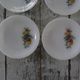 6 Dessert plates Arcopal model Fruits de France apple pear vintage grape