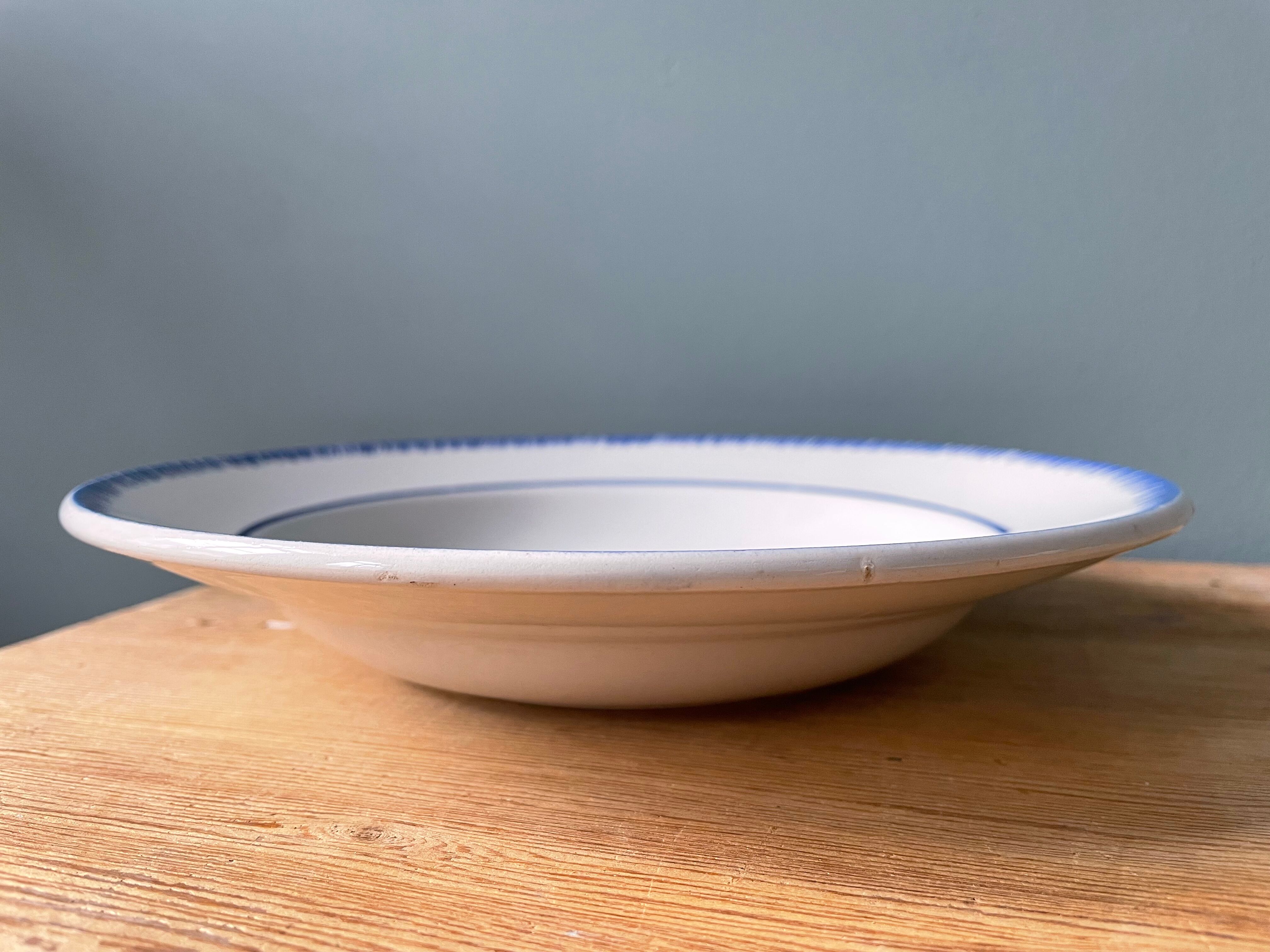 Set of 10 vintage hollow plates in Badonviller earthenware