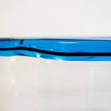 Vintage blue Murano glass vase by Vistosi, Italy, 1970s