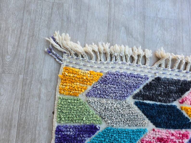 Colorful Moroccan wool rug 250cm x 150cm