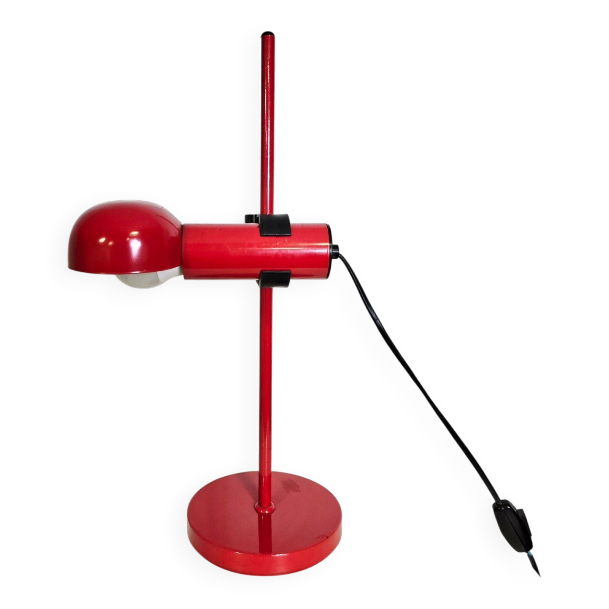 70s Red Table Lamp fully adjustable