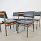 Pali Dining Chairs and Table by Louis van Teeffelen for Wébé, 1960s, Set of 6