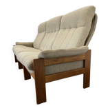 Svend Skipper Mobel Skippers Danois Beige du milieu du siècle, Canapé en teck, années 1960