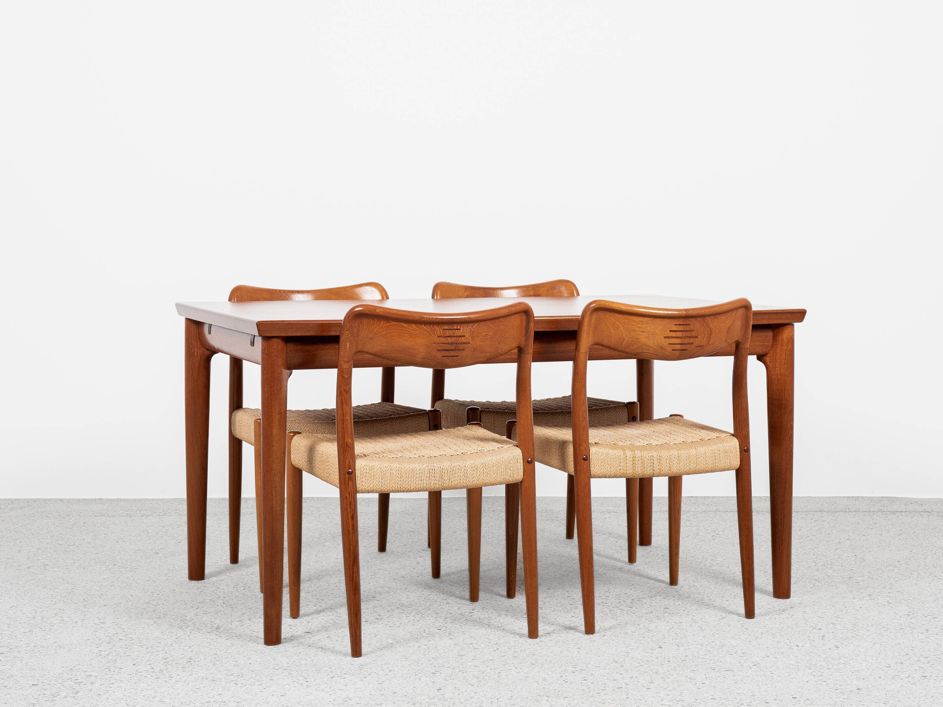 Midcentury Danish dining table in teak by Grete Jalk for Glostrup 1960s