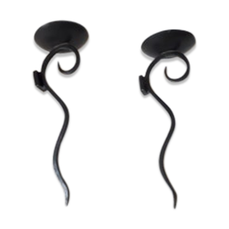 Wrought iron wall moves, set of 2
